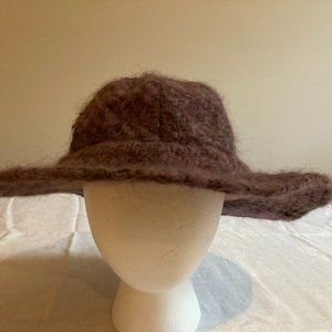 Vtg FOXHUNTER Ladies Purple Wool Brim HAT Ireland